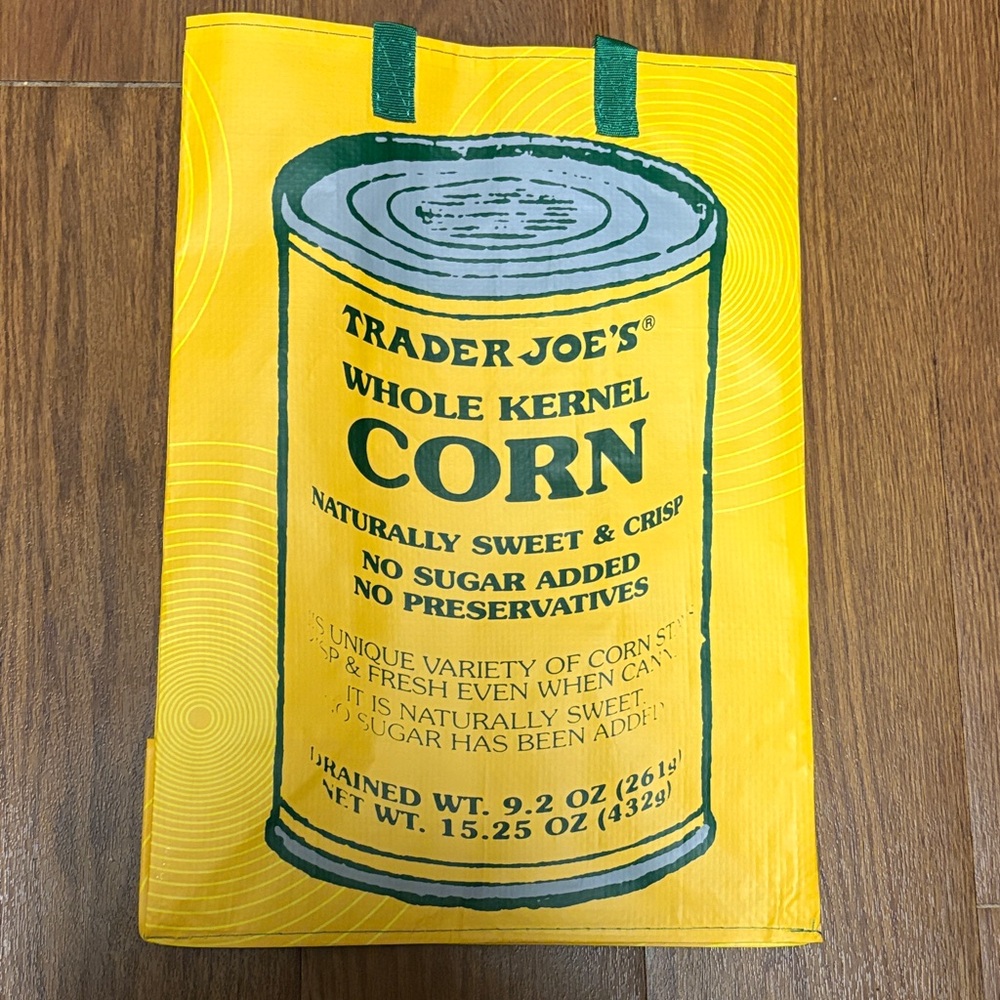 Trader Joe's Yellow Corn Tote Bag RARE 2025